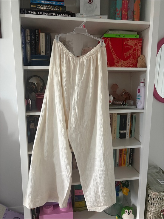 Boheme goods Pants - BNWOT size 3 (L/XL) boheme goods cream/off white gauze pants